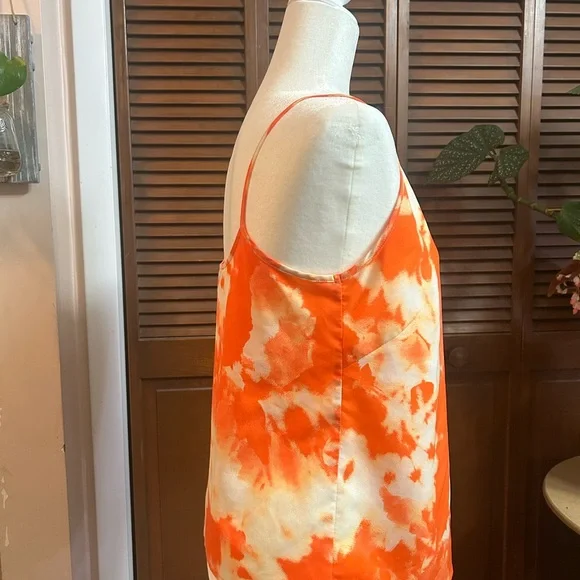 Thakoon Collective Orange Tie Dye Slip Tank - Size 6 - Picture 3 of 9